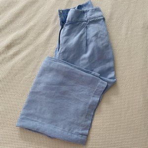 LOFT Peyton Trouser Pants in Chambray Linen Blend